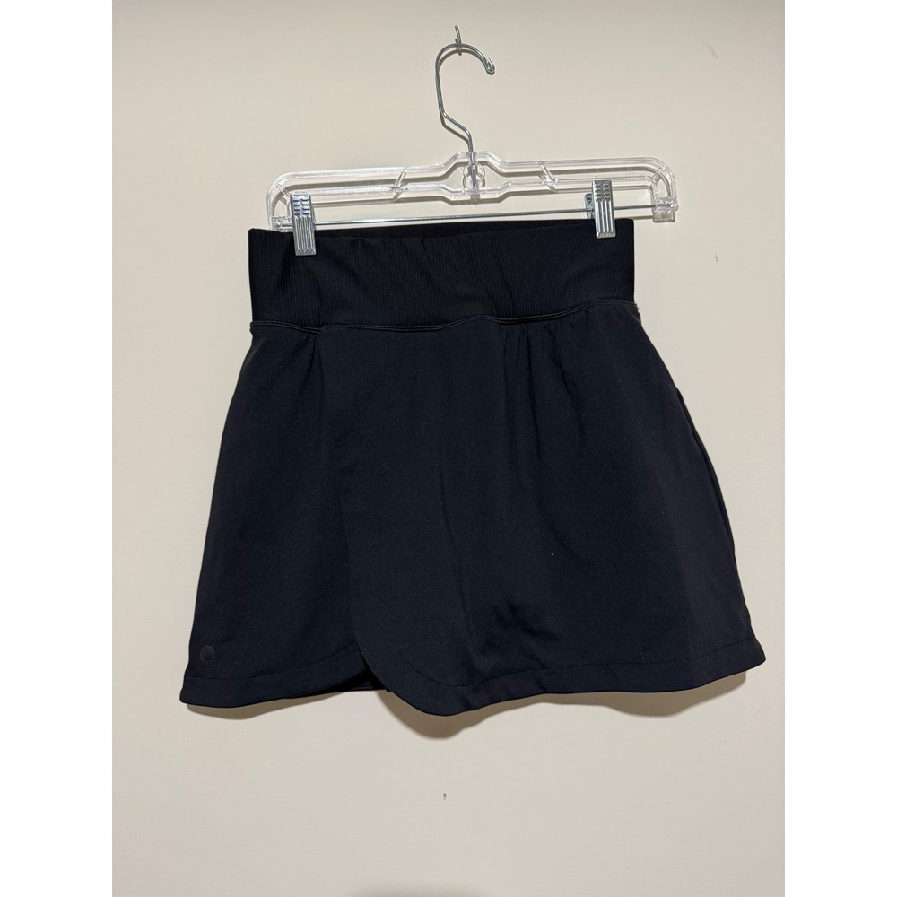 Yogalicious Lux Floret Skort Womens Small Black High Waist Athletic Tennis Skirt